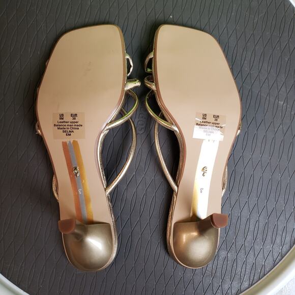 Sam Edelman Selma Knotted Slide Sandal Womens 8M Gold Chic Partycore - Picture 8 of 11